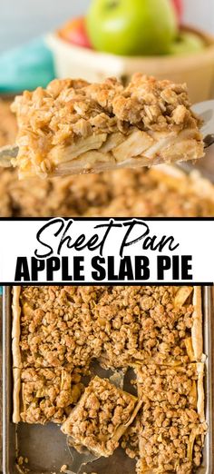 an apple slab pie is cut into slices