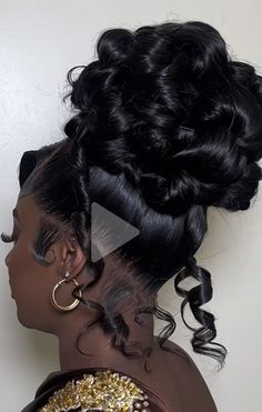 Bride Hairstyles Updo, Sweet 16 Hairstyles, Up Hairdos, Black Hair Updo Hairstyles, Birthday Hairstyles, Up Dos For Prom