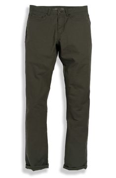 Trim and handsome, these stretch-cotton pants are cut in a straight-leg silhouette for effortless everyday style. 32" inseam; 14" leg opening; 10 1/4" front rise; 16" back rise (size 32) 98% cotton, 2% elastane Machine wash, tumble dry Imported Straight Relaxed Fit Pants For Everyday, Everyday Straight Relaxed Fit Pants, Everyday Relaxed Fit Straight Pants, Everyday Straight Fit Pants With Straight Hem, Slim Fit Cotton Pants With Five Pockets, Fitted Cotton Pants With 5-inch Inseam, Stretch Straight Bottoms For Everyday, Cotton Chinos With 5-inch Inseam And Pockets, Straight Fit Cotton Work Pants With Tapered Leg