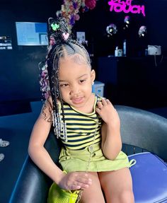 Kid Styles Hair Black, Back To School Hairstyles Braids Kids, Kid Natural Hairstyles, Kid Braid Hairstyles, Creative Braids Hairstyles, Kid Hairstyles Braids, Braided Up Ponytail For Kids, Simple Toddler Braid Styles, Quick Braided Hairstyles For Kids