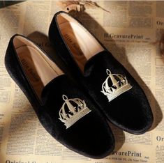 Black Velvet Loafers, Embroidered Loafers, Gold Loafers, Quality Leather Boots, Mens Leather Loafers, Leather Formal Shoes, Custom Design Shoes, Velvet Slippers, Velvet Loafers