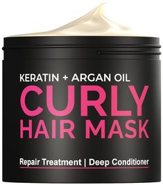 PRICES MAY VARY. Deep Conditioning Hair Mask: Infused with Argan and Keratin, this mask provides deep moisture, repairing damaged hair for a soft, shiny, and healthy look. Wavy Hair Products: Perfect for wavy and curly hair, this hydrating mask defines curls, reduces frizz, and enhances texture, leaving your hair soft and manageable. Anti Frizz Hair Products: Combat frizz with our deep conditioning formula, ensuring smooth and sleek hair with a natural shine. Ideal for daily use to maintain friz Deep Conditioner For Curly Hair, Wavy Frizzy Hair, Curly Hair Mask, Conditioner For Curly Hair, Deep Conditioning Hair Mask, Anti Frizz Hair, Hair Mask For Damaged Hair, Keratin Hair Treatment, Natural Hair Mask