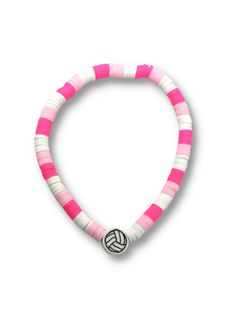 Adorn your arm with the Volleyball Pink Bracelet and let good energy and compliments flow. Stack this beaded beauty with other accessories and enjoy a daily reminder of self-love, kindness and positive vibes! 3 Bracelets for $15, No Code Needed! Beaded Volleyball Bracelet Pattern, Pink Out Volleyball, Volleyball Bracelets, Dig Pink, Volleyball Accessories, Volleyball Senior Night, Iphone Watch Bands, Volleyball Gifts, Iphone Watch