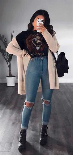 Winter Outfits For Teenage Girl, Gender Neutral Outfits Adults, Winter Outfit Inspiration, Outfit Jeans, Trik Fotografi, Teenager Outfits, Winter Fashion Outfits