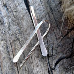 Sterling silver stick earrings / silver threader earrings / simple silver earrings / gift for her / Simple Silver Earrings, Silver Threader Earrings, Stick Earrings, Jewelry Sale, Bead Ideas, Earrings Simple, Threader Earrings, Hammered Silver, Simple Earrings