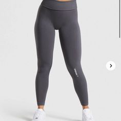 Gymshark Power Down Leggings. Charcoal. Gym Shark Leggings, Bra Measurements, Gym Shark, Gymshark Leggings, Sport Tights, Womens Workout Outfits, Ankle Cuffs, Tracksuit Bottoms, Gym Wear