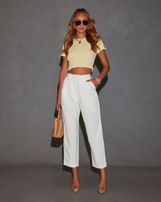 Elevate your summer wardrobe with the Linsey High Waist Trouser. Crafted from lightweight fabric, these chic trousers feature a flattering high-waisted silhouette and elegant pleated details. Perfect for warm days, their relaxed fit combines comfort with style. Pair them with a sleek blouse or a casual tee for a versatile look that transitions effortlessly from day to night. Embrace effortless sophistication with the Linsey trousers this season. High waisted Lightweight fabric with subtle pleate Relaxed Fit High Waist Bottoms With Pleated Waist, High Waist Solid Color Pants For Summer, Versatile Wide Leg Pants For Spring Day Out, Wide Leg Pleated Waist Pants For Summer, Wide Leg Pants With Pleated Waist For Summer, High Waist Bottoms With Pleated Waist And Relaxed Fit, Chic Viscose Bottoms For Day Out, Chic Viscose Bottoms For Daywear, Spring Workwear Viscose Wide Leg Pants