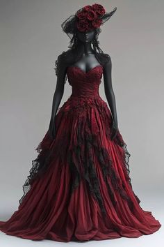 Gothic Wedding Dresses Pleated Sleeveless Ball Gowns Lace Appliques Bridal Gowns.  "This pin contains affiliate links, which means I may earn a commission at no cost to you extra for you". 
 #affiliate #advertising" Elaborate Dresses, Ball Gowns Victorian, Aesthetic Castle, Gothic Wedding Dresses, Royalty Dr, Goth Wedding Dresses, Fluffy Dress, Best Wedding Dress, Traditional Women