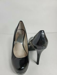 Michael Kors womans black patent leather 4" heels Pump Slip On Shoes 8M~ gently worn~ insole leather lining has stain spots( photo#7) Condition is "Pre-owned". Shipped with USPS Priority Mail. Heel Pumps, High Heel Pumps, Black Patent Leather, On Shoes, Tap Shoes, Priority Mail, Slip On Shoes, Character Shoes, Pumps Heels