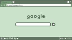 an image of a browser screen with the word google on it and a play button