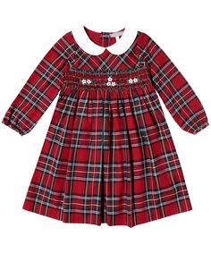 Style #PS-NP95 Dress: 100% cotton. Lining: 100% cotton Fitted Cotton Smocked Dress, Casual Cotton Smocked Dress With Smocked Cuffs, Spring Plaid Cotton Smocked Dress, Plaid Cotton Smocked Dress, Cotton Fitted Smocked Dress, Cotton Plaid Dress With Smocked Back, Cotton Holiday Dress For Fall, Cotton Holiday Dresses For Fall, Long Sleeve Cotton Smocked Dress For Spring