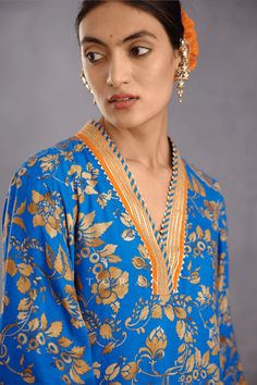 Blue naaz barkha kurta set