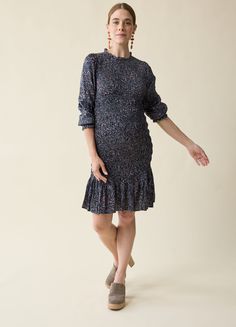 The Gather Maternity Dress Maternity Occasion Dress, 4th Trimester, Billowy Sleeves, Compression Wear, Gathered Dress, Baby Shower Dresses, Essential Dress, Photoshoot Dress, Shower Dresses