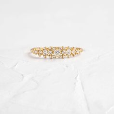 Edison Band | Unique Cluster Ring Melanie Casey, 14k Yellow Gold Engagement Ring, Seo Keywords, Necklace Chain Lengths, Yellow Gold Setting, Classic Ring, Rich Girl, Gold Set, Moissanite Diamonds