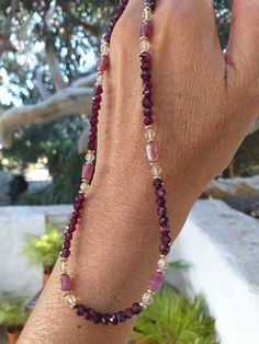 "Sparkly beautiful 14kt Gold Filled Necklace made of multi gemstone, Pink Tourmaline , Red Garnet and Citrine. Width of the Necklace is 4mm.   The total length of the Necklace is 18 \"or 45.72cm.   Weight is 15 grams.  Matching bracelet: https://www.etsy.com/listing/1587928041/pink-tourmaline-garnet-and-citrine-14kt?click_key=fc3e3cc90d7f25e76b6fb95e080b68e603a453f7%3A1587928041&click_sum=71658c49&ref=shop_home_active_1 Stringing is on Soft Flex - Soft Touch 49 Strand Beading Wire, for máximum s Multi Gemstone Necklace, Gold Filled Necklace, Garnet Bracelet, Gemstone Beaded Necklace, Garnet Necklace, January Birthstone, Matching Bracelet, Beading Wire, Matching Bracelets