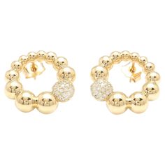 Exquisite 0.50 Carats Natural Diamond 14K Solid Yellow Gold Stud Earrings Amazing looking piece! Suggested Replacement Value Approx. $3,000.00 Total Natural Round Cut White Diamonds Weight: Approx. 0.50 Carats (color G-H / Clarity SI1-SI2) Earring Measurements are : Approx. 18.87mm x 18.80mm Diamond Ball width is approx. 5.80mm Total Earrings Weight is: Approx. 7 grams Disclaimer: all weights, measurements and colors are approximate and may vary slightly from the listed dimensions or as seen in Luxury Yellow Gold Halo Cluster Earrings, Luxury Yellow Gold Cluster Earrings With Halo Design, Luxury Yellow Gold Cluster Earrings For Anniversary, Luxury 14k Gold Cluster Earrings For Anniversary, Luxury Round Halo Earrings, Luxury Gold Cluster Earrings With Round Cut, Luxury Yellow Gold Halo Diamond Earrings, Luxury Yellow Gold Cluster Earrings, Luxury Halo Yellow Gold Diamond Earrings