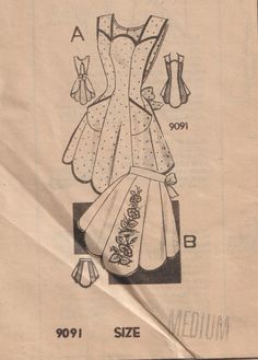 an old sewing pattern for a women's dress