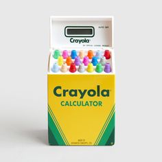 a box of crayola calculator on a white background