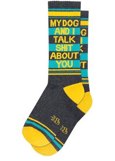 My Dog And I Talk Shit About You Unisex Crew Socks Gym Socks, Socks Gym, Sock Lovers, Me And My Dog, Stylish Socks, Sock Drawer, Dog Socks, Mens Crew Socks, Crazy Socks