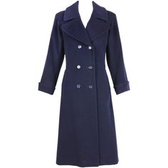 Yves Saint Laurent Navy Blue Wool Double-Breasted Coat | From a unique collection of rare vintage Coats and Outerwear at https://www.1stdibs.com/fashion/clothing/coats-outerwear/. Luxury Navy Double-breasted Pea Coat, Saint Laurent Coat, Patent Trench Coats, Green Wool Coat, Vintage Attire, Wool Cape Coat, Military Style Coats, Vintage Yves Saint Laurent, Wool Trench Coat