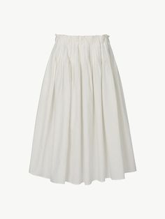 Viola skirt White Bottoms With Gathered Waist For Spring, Casual White Pleated Waist Bottoms, Casual White Bottoms With Pleated Waist, Cotton Bottoms With Gathered Waist, High-waisted White Gathered Bottoms, Chic Cotton Bottoms With Gathered Waist, Cotton Bottoms With Gathered Waist For Daywear, White Pleated Bottoms For Spring, White Bottoms With Pleated Waist For Spring