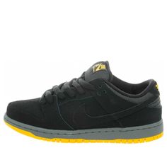 Nike Dunk Low Pro SB Black University Gold 304292-046 sneakmarks Urban Black Skate Shoes For Outdoor, Dynamic Black Skate Shoes For Streetwear, Black Dynamic Skate Shoes For Streetwear, Dynamic Black Skateboarding Sneakers, Dynamic Black Sneakers For Skateboarding, Sporty Black Skate Shoes For Outdoor, Black Breathable Skate Shoes For Sports, Black Sporty Skate Shoes For Outdoor, Breathable Black Skate Shoes For Sports