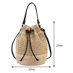 SPECIFICATIONSBrand Name: BOBAGHandbags Type: Shoulder BagsTypes of bags: Shoulder & Crossbody BagsMain Material: StrawLining Material: Organic CottonShape: BucketPlace Of Origin: GUANG DONG ProvincePlace Of Origin: GUANG DONG ProvinceOrigin: Mainland ChinaCN: HebeiHardness: SOFTPattern Type: KnittingDecoration: NONEExterior: NONEOccasion: VersatileClosure Type: stringGender: WOMENStyle: BohemianModel Number: handbagNumber of Handles/Straps: SingleDropship: SupportSummer Straw Shoulder Bags: str Straw Bucket Bag, Vacation Shopping, Raffia Crochet, Crochet Beach Bags, Retro Purse, Woven Handbags, Straw Handbags, Bucket Bags, Handbags Casual