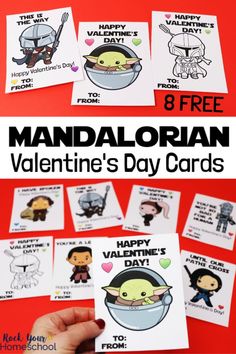 valentine's day cards with the text 8 free printables