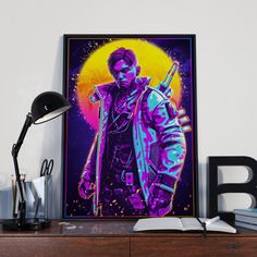 Welcome, fellow 80's synthwave enthusiast! Here in our studio we create nostalgic, eye-catching artworks so that you can add some of that 80's synth wave spice to your rooms. All of our products are created using professional-grade Canon inks to create the sharpest, most vibrant prints. The quality materials that we use contributes to the longevity of your newly purchased artwork, maintaining their vivid colours for years to come. Whether it's a present for a friend or gift for yourself, our prints are a great way to customise your home. With our variety of game and film inspired prints, there is something for everyone to love. All prints come with a border to allow for neat framing and easy display. Additionally, all of our prints are packaged inside a clear plastic bag which is and place Apex Legends Crypto, Apex Legends Loba, Vaporwave Cyberpunk, Game Decor, Gaming Poster, Video Game Decor, Video Game Posters, Gaming Posters, Retro 11