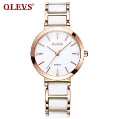 Hfdea8597c3a14b11b3503be56fdf0380N.jpg Minimalist Fashion Casual, Bracelet Watches Women, Ceramic Watch, Keramik Design, Clock Gift, Watches Women, Womens Watches Luxury, Elegant Bracelet, Rose Gold Watch