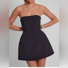 I Ordered This For Graduation, It Was So Cute. It Just Didn’t Fit Right! New With Tags! Graduation Dress Professional, Black Cocktail Dresses Classy, Black Graduation Dress College Classy, Graduation Dress University Black, Short Black Dress Outfit Party, Short Dresses Formal Elegant, Black Cocktail Dress Classy, Black Cocktail Outfit, Short Black Dress Outfit