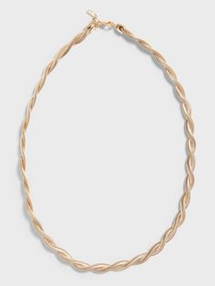 Dress it up or dress it down, our jewelry collection is filled with pieces that add instant polish.  Lobster clasp.  Length: 34" (86. 4cm) Necklace Dress, Lobster Clasp, Banana Republic, Jewelry Collection, Chain Necklace, Twist, Chain, Women Shopping