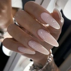 Almond Acrylic Nails, Nail Beauty, Neutral Nails, Dipped Nails, Fancy Nails, Best Acrylic Nails