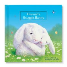 the children's book has an image of a white bunny hugging its baby