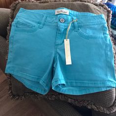 Unused Teal Shorts Size 3 Blue Cotton Summer Jean Shorts, Blue Cotton Jean Shorts For Beach, Blue Stretch Jean Shorts For Summer, Blue Cotton Jean Shorts For The Beach, Turquoise Stretch Casual Shorts, Turquoise Stretch Shorts For Casual Wear, Blue Stretch Jean Shorts For Beach, Blue Stretch Jean Shorts For The Beach, Casual Turquoise Stretch Shorts