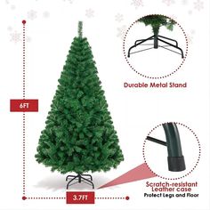 a christmas tree is shown with measurements for it