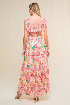 A printed woven midi dress featuring off shoulder neckline with ruffles, smocked bodice and tiered skirt with ruffles Details: Self : 100% PolyesterLining : 100% Polyester Size & Fit - Model is 5`8" And Wearing Size Small- Measurements Taken From Size Small- Approx. Length: 56" Off Shoulder Neckline, Skirt With Ruffles, Red S, Red Midi Dress, Tiered Skirt, Smocking, Ruffles, Bodice, Off Shoulder