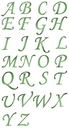 the letters and numbers are drawn in green ink