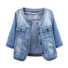 Please note this is in Asian sizing, smaller than western size e.g. UK, US, AU. Lady Denim Cardigan Coat Jacket Shrug Bolero Outwear Half Sleeve Cape Jeans Soft Please check the measurements carefully before making a purchase. Please allow 2-4cm discrepancy due to different measurement method. If you are not sure which size to buy, please provide height and weight, we will recommend a suitable size. Photos may slightly different from actual item's color due to the lighting during photo shooting or the monitor's display. This item is for one top only and excludes all the accessories. Material: cotton,polyester Unit:cm/inch 1Inch=2.54cm M(UK4) , Length 19.3/49 , Shoulder 14.2/36 , Bust 33.9/86 , Sleeve 14.2/36 L(UK6) , Length 19.7/50 , Shoulder 14.6/37 , Bust 35.4/90 , Sleeve 14.6/37 XL(UK8) Ropa Upcycling, Cropped Denim Jacket, Denim Jacket Women, Casual Coat, Denim Coat, Cropped Denim, Jacket Women, Jacket Buttons, Outerwear Coats