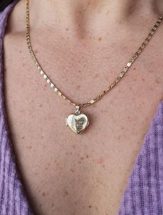 Heart Locket in Solid 10K Yellow Gold - Etsy Gold Heart Pendant Locket Necklace Stamped 14k, Large Heart, Rough Crystal, Cabochon Pendant, Heart Locket, Beautiful Heart, Black Tourmaline, Pink Tourmaline, Crystal Pendant