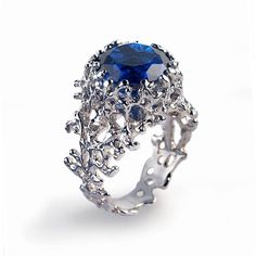 Sapphire Engagement Ring Silver, Coral Structure, Coral Collection, Engagement Ring Silver, Blue Sapphire Engagement Ring, Blue Topaz Engagement Ring, Topaz Engagement Ring, Blue Sapphire Ring, London Blue Topaz Ring