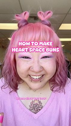 Jane | Pink Moon Atelier | this is how i made my heart-shaped space buns that i had a posted a few days ago! #creatorsearchinsights #pinkmoonatelier #kawaiihair… | Instagram Space Buns Hair, Lizzie Hearts, Goth Hair, Space Buns, Hair Bun Tutorial, Beautiful Braided Hair, Kawaii Hairstyles, Peinados Fáciles Para Cabello Corto, Heart Hair