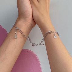 N A M E: Vòng tay tình yêu (Love Bracelet) D E S C R I P T I O N: Attached Heart Linking Bracelt M A T E R I A LS: 304 Stainless steel  C L O S U R E: Lobster claw clasp  S I Z E  G U I D E: Freesize P R O D U C T I O N  T I M E: In stock. Processing time is 1-2 days. S H I P P I N G: Shipped from Vietnam. We offer Standard and Upgrade shipping to deliver your jewelry safely to your doorstep. Orders ship out by USPS (USA), Royal Mail (UK, EU), Canada Post (CA), and Australia Post (AU),... Shippi Valentine's Day Heart-shaped Alloy Bracelet, Heart-shaped Alloy Bracelets As Gift, Dainty Adjustable Alloy Charm Bracelet, Heart-shaped Alloy Bracelet For Gift, Trendy Silver Heart Bracelet For Friendship, Valentine's Day Alloy Bracelet, Silver Heart-shaped Alloy Bracelets, Alloy Chain Bracelet, Dainty Alloy Charm Bracelet As Gift