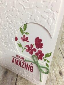 a close up of a card with flowers on it and the words you are amazing