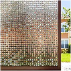 an image of a window that has been made out of glass blocks on the outside