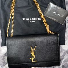 Authentic Ysl Kate Medium Black Bag With Gold Hardware *Used But Still Looks In Great Quality *Super Cute And Stylish Ysl Kate Medium, Ysl Kate, Saint Laurent Bags, Yves Saint Laurent Bags, Saint Laurent Paris, Black Bag, Gold Hardware, Yves Saint Laurent, Saint Laurent