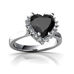 Black Heart-shaped Diamond Jewelry, Black Diamond Heart-shaped Jewelry, Black Diamond Jewelry For Valentine's Day, Valentine's Day Black Diamond Jewelry, Elegant Black Heart Ring For Weddings, Black Heart Cut Rings For Valentine's Day, Elegant Black Rings For Valentine's Day, Black Rings For Valentine's Day Formal Occasion, Black Rings For Valentine's Day Formal Events