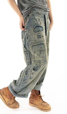 Distressed Indigo Cotton Jeans, Bohemian Dark Wash Cotton Jeans, Indigo Jeans With Patch Pockets, Pre-washed Denim Blue Recycled Denim Jeans, Pre-washed Recycled Denim Jeans In Denim Blue, Blue Stonewashed Cotton Jeans, Indigo Washed Recycled Denim Jeans, Casual Recycled Denim Jeans With Collage Stitching, Casual Jeans With Collage Stitching In Recycled Denim