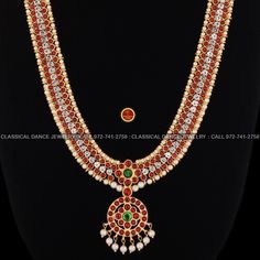 Original Design by Classical Dance Jewelry® ❥ Pearl Kempu White Stone Design Long Haram Chain is traditional and ethnic South Asian Indian Jewelry. ❥ Wide Padakkam Peacock Style Pendant Pearls Long Necklace. ❥ You Can wear this set for Bharatnatyam Kuchipudi Dance Performances, Engagement, Weddings, Birthdays, festivals, puja, Ammavaru Amman decorations, Durgamata Decoration ❥ Handmade Indian Traditional Item. Set has variations please CHECKOUT Variants ☛ Long Necklace with earrings ☛ Long Neckl White Cutdana Jewelry For Traditional Ceremonies, Bollywood Style Red Jewelry For Traditional Ceremonies, Red Bollywood Jewelry For Traditional Ceremonies, Traditional Ceremony White Cutdana Jewelry, Kundan Meenakari Necklace For Traditional Ceremonies, Kundan Necklace With Meenakari For Traditional Ceremonies, Kundan Necklace With Meenakari For Traditional Festivals, Traditional Bridal Necklace For Puja And Diwali, Bridal Necklace For Puja And Festivals