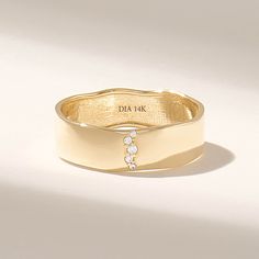 Unique Female Wedding Bands, Celestial Diamond Ring, Gold Wedding Bands Women Unique, Gold Diamond Ring Design For Women, Thick Gold Ring With Diamonds, Custom Gold Ring, Contemporary Wedding Ring, Wedding Bands For Women Yellow Gold, Gold Bands With Diamonds